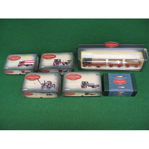 332 - Six boxed 1:50 scale Corgi steam road vehicles from the Vintage Glory series to include: Limited Edi... 