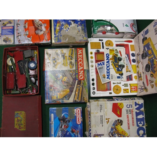 346 - Eleven boxed Meccano sets in various conditions (contents unverified but useful for parts)