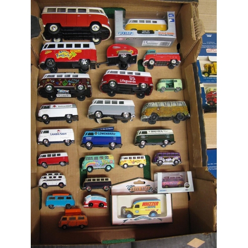 361 - Collection of twenty three forward control model VW vans, campers, buses, pick-ups etc from Many man... 