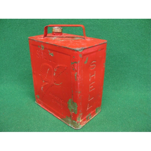 39 - Two gallon fuel can for Shell Aviation Spirit with Shell cap