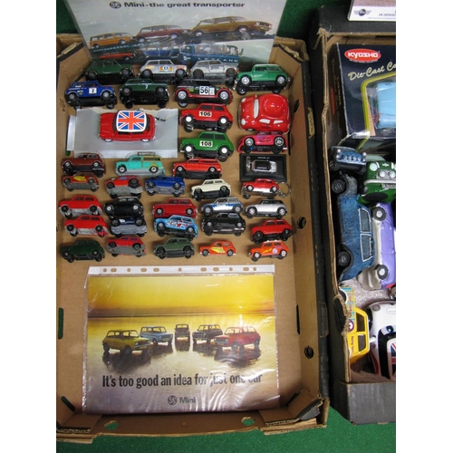 390 - Collection of approx sixty model Mini's of all types together with a Vanguards Display (wrong box) a... 