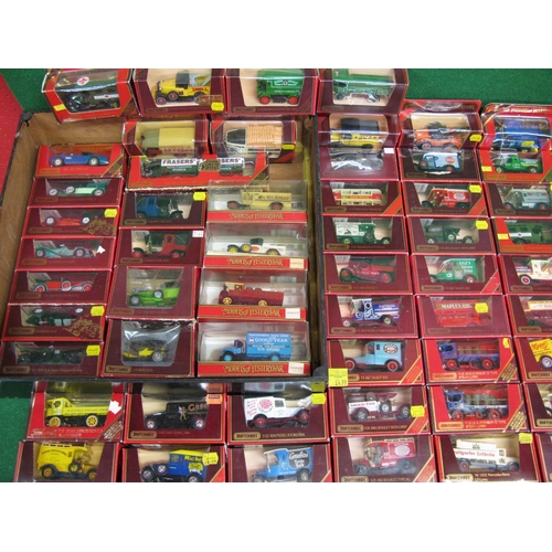 391 - Seventy eight Matchbox Models Of Yesteryear in red boxes to include: cars, vans, lorries, buses, tra... 