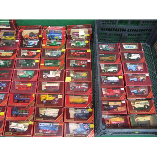 391 - Seventy eight Matchbox Models Of Yesteryear in red boxes to include: cars, vans, lorries, buses, tra... 