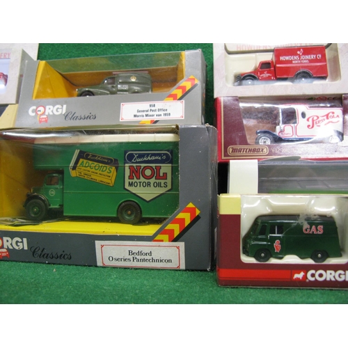 428 - Ten boxed model vehicles by Corgi, Matchbox, Vanguards, Lledo and Oxford