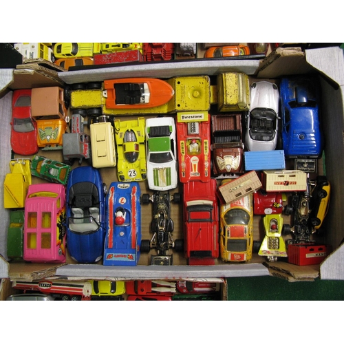 430 - Three boxes approx 100 playworn diecast models vehicles from various manufacturers