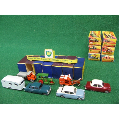 432 - Seven boxed Amoko Lesney Matchbox vehicles Nos. 1,6,7,22,23,33 & 43 (No. 1 is missing one end flap),... 