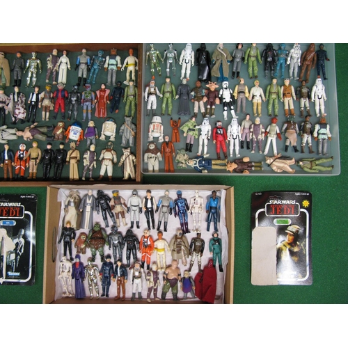 452 - Three trays of loose Star Wars and other action figures, approx 115 items together with two Kenner b... 