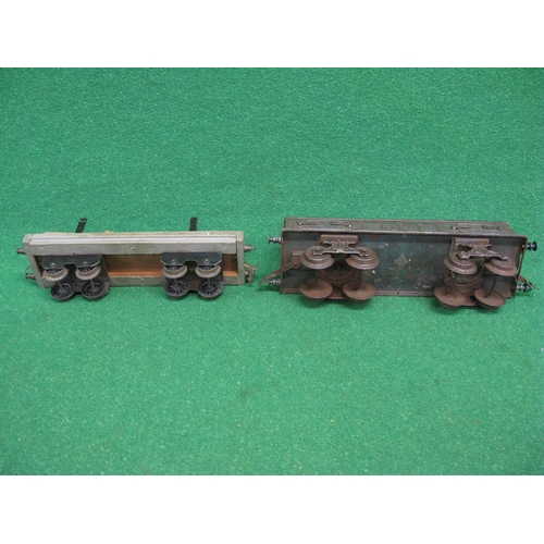 459 - Two model railway wagons to comprise: Gebruder Bing open bogie wagon Gauge 1 (1925-1934) with four o... 