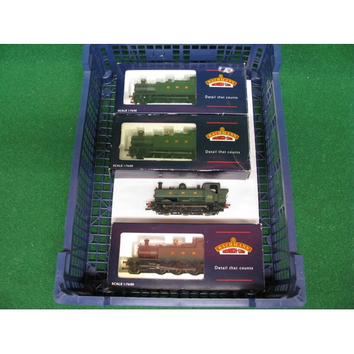 462 - Four Bachmann OO scale GWR tank locomotives to comprise: two 56XX 0-6-2T and a 45XX 2-6-2T, all boxe... 