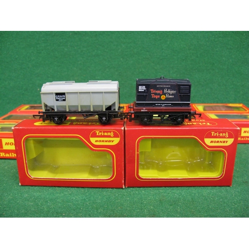 495 - Twelve 1960's boxed Triang/Hornby OO scale four wheel wagons in window boxes to include: R561 flat w... 