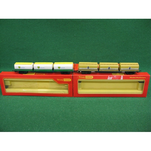 504 - Eight 1960's/1970's boxed Triang/Hornby OO scale bogie container wagons with containers for Pickford... 