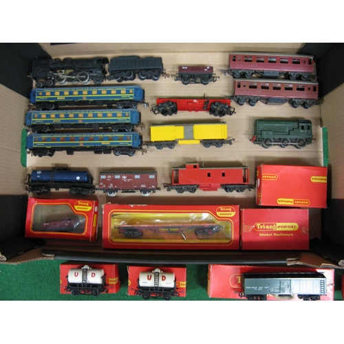 515 - Two boxes of OO/HO scale from Jouef, Triang, Hornby and Lima, some boxed to include: early Triang Tr... 