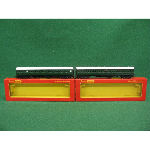 522 - Six boxed Triang/Hornby OO scale bogie coaches to comprise: three maroon BR Mk1, one green BR Mk1 an... 