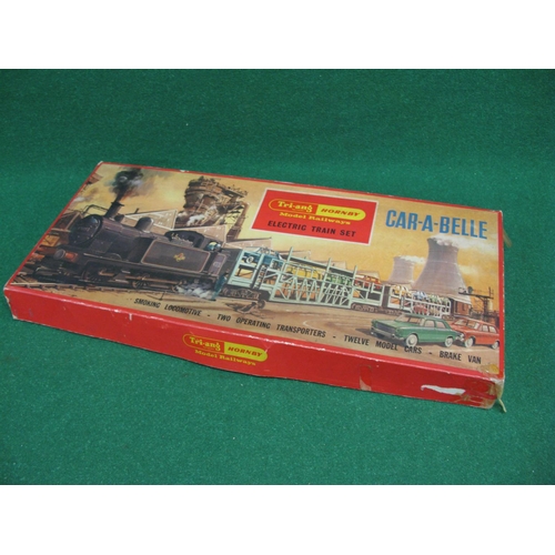 524 - Triang/Hornby OO scale boxed RS.62 Car-A-Belle train set containing: non-smoking BR black Jinty 0-6-... 