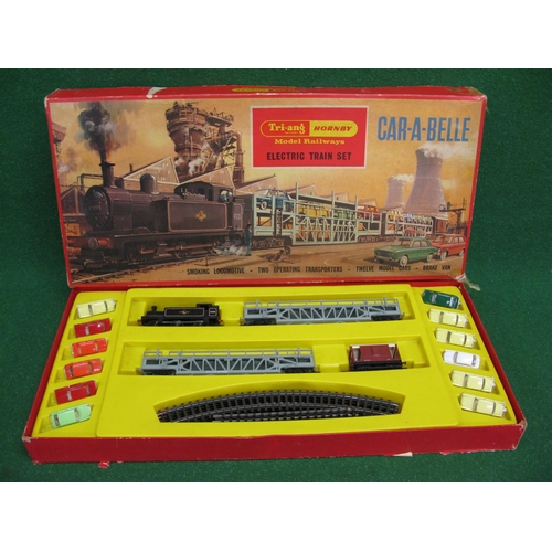 524 - Triang/Hornby OO scale boxed RS.62 Car-A-Belle train set containing: non-smoking BR black Jinty 0-6-... 