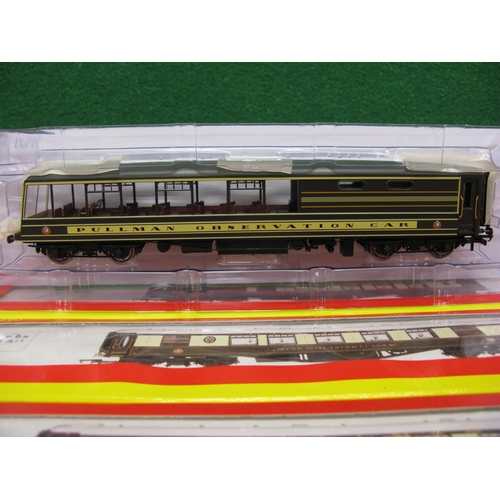 530 - Six boxed Hornby OO scale Pullman cars with lights, all playworn together with an R4437 Pullman obse... 