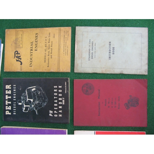 64 - Quantity of instruction and spares lists for industrial engines made by Lister, Petter, Villiers, Ja... 