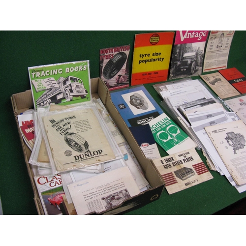 66 - Box of ephemera to include: quantity of Amal, Zenith and Bowden carburetor information and a 10th Au... 