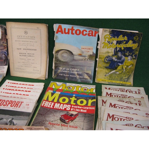 78 - Quantity of Autocar, The Motor, Autosport, The Motorcycle, Motor Cycling and Popular Motorcycling fr... 