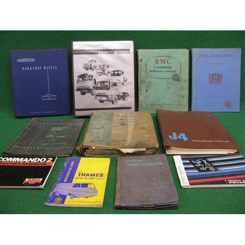 80 - Quantity of workshop manuals and handbooks for commercial vehicles to include: BMC, Leyland, Karrier... 