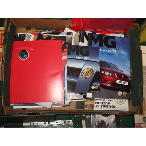 88 - Quantity of MG F and Z launch material, dealer items, brochures, two tin signs, posters and general ... 