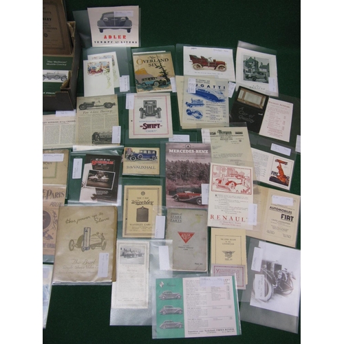 97 - Large quantity of sales brochures, instruction booklets and ephemera for pre-WWII vehicles, some pro... 