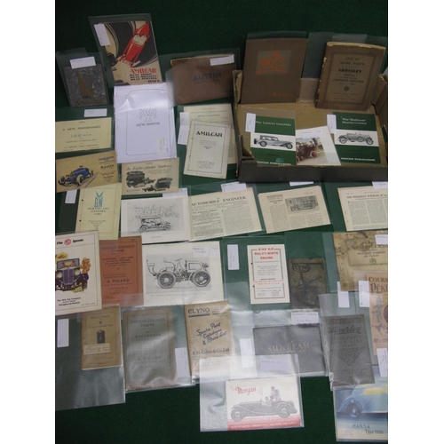 97 - Large quantity of sales brochures, instruction booklets and ephemera for pre-WWII vehicles, some pro... 