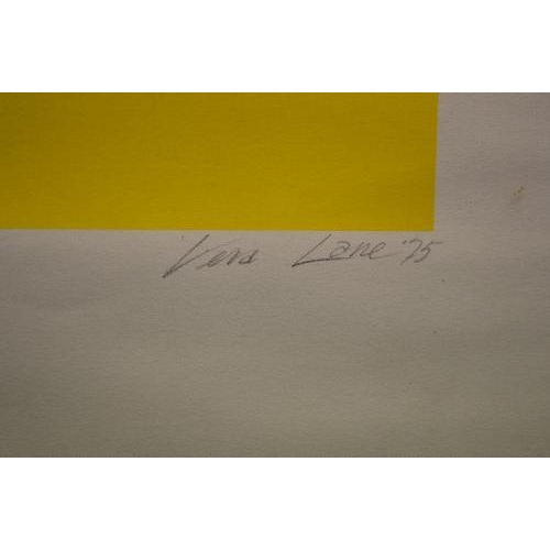 208 - Vera Lane coloured picture entitled Blue Ascending, Limited Edition number 21/50, signed and dated '... 