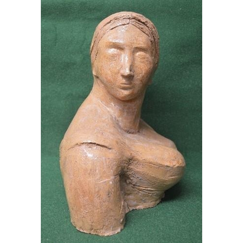 309 - Quintin Bell, terracotta bust of a woman believed to be his wife Anne Olivia Bell.  Quintin Bell was... 