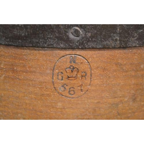 368 - Georgian metal bound half bushel measure stamped JR 567 - 7.75