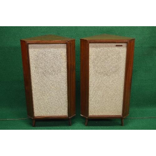 377 - Two vintage Tannoy floor standing speakers type LSU-HF-12.L the speakers having red backs, the cases... 