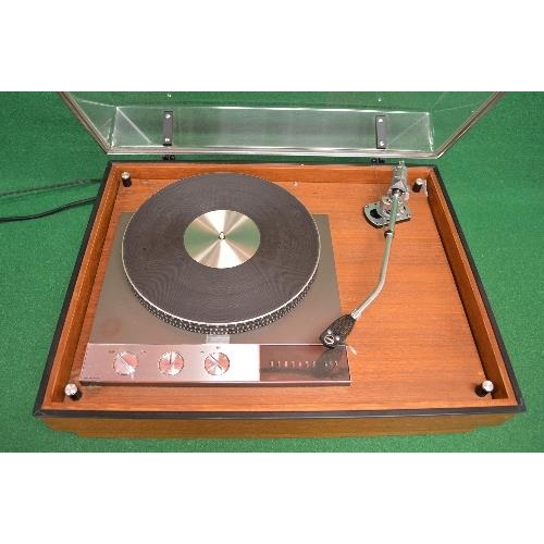 378 - Garrard 401 SME cased record deck with SME Model 3012 arm (broken stylus and needle missing) togethe... 