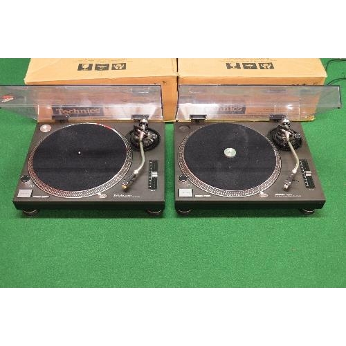 380 - Pair of Technics Direct Drive Turntable Systems Model SL-1210MK2 Series Nos. GE0EX79472 and GE0EX794... 