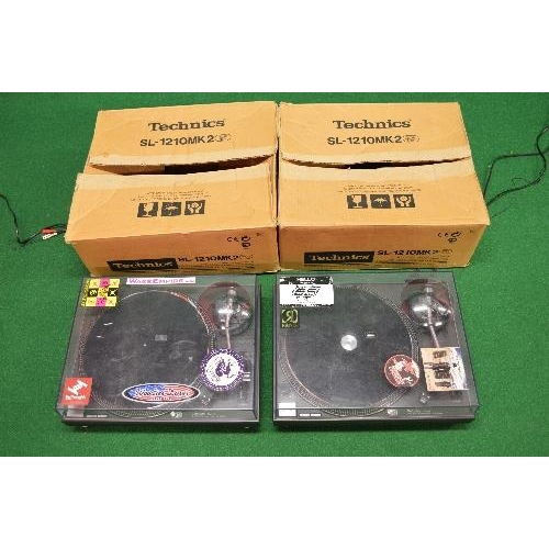 380 - Pair of Technics Direct Drive Turntable Systems Model SL-1210MK2 Series Nos. GE0EX79472 and GE0EX794... 