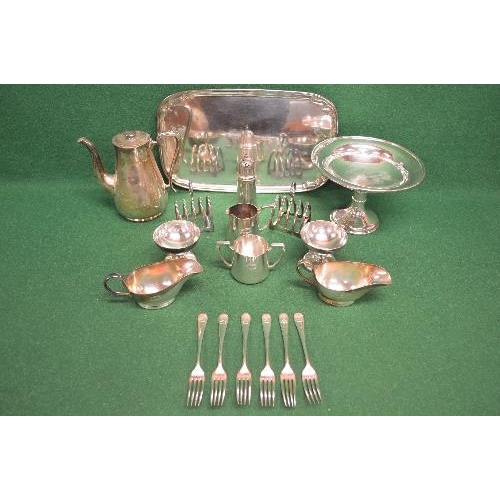 384 - Large collection of British India Navigation Company silver plate to include: gravy boats, tazza's, ... 