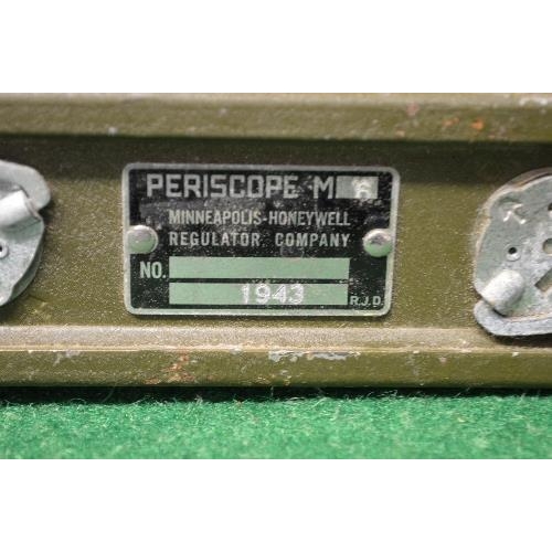 421 - Second World War Sherman Tank M6 periscope dated 1943 in green livery