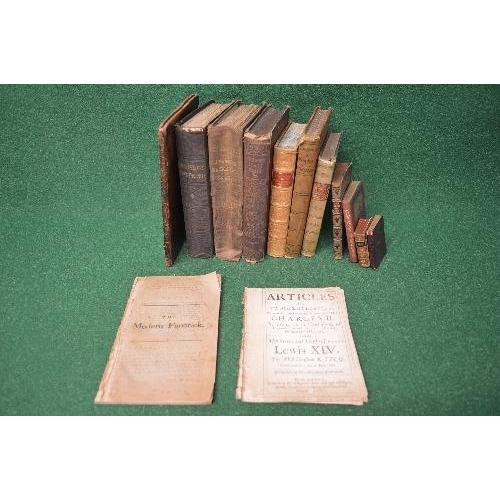 453 - Collection of various antiquarian books including two articles between Charles II, Frederick III and... 