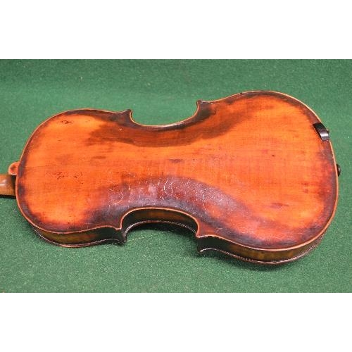 458 - John Thomas Hart (?) 1805-1874, violin having hand written paper label on inside together with two b... 