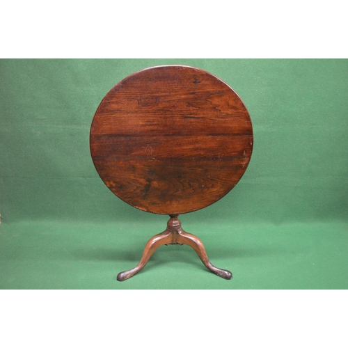 103 - 19th century mahogany tip top occasional table the top being supported on a bird cage movement and t... 