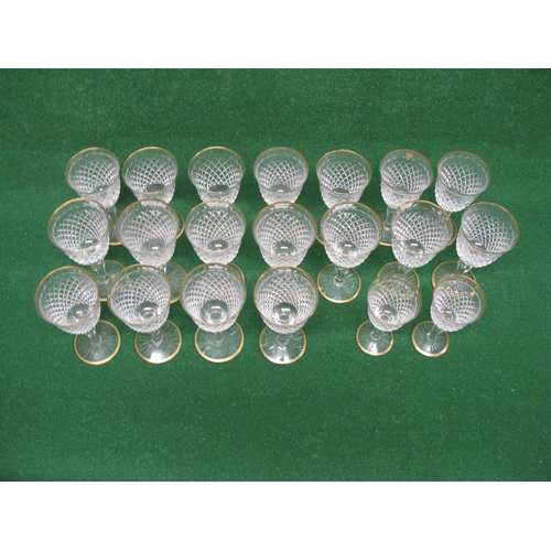 252 - Part suite of twenty Stuart Crystal stemmed drinking glasses having cut decorated bowls and star cut... 