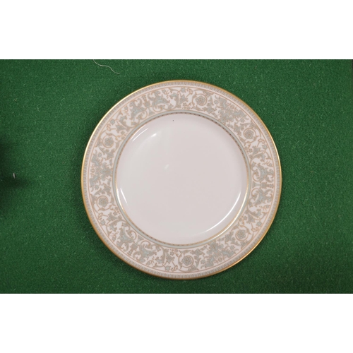 258 - Gorham, USA, tea and dinner service having a cream ground with classical pale green pattern and gilt... 