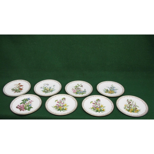 290 - Edward Marshall Boehm Bouquet Of Blossoms And Berries plate collection to comprise a set of eight Li... 