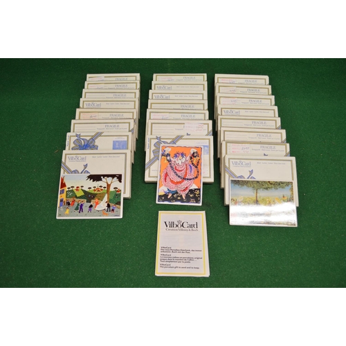 297 - Approx twenty six Villeroy & Boch porcelain Vilbo Cards each having a different picture of figures -... 