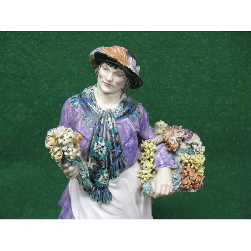 319 - Charles Vyse (1882-1971), earthenware figure entitled The Chrysanthemum Woman of a lady holding a bu... 