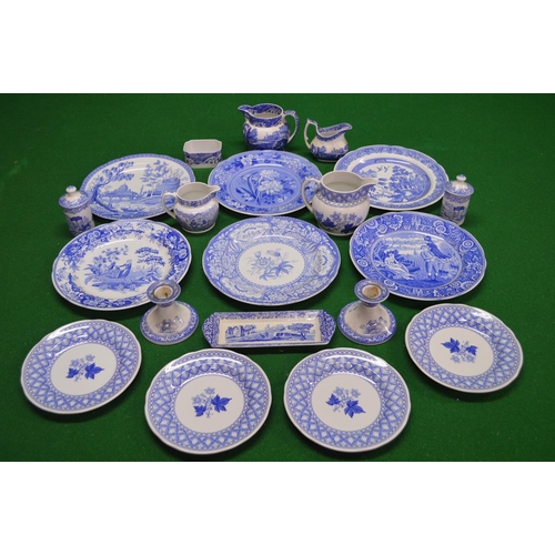 333 - Quantity of The Blue Room Collection and other blue and white Spode china to comprise: four jugs of ... 