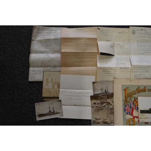 411 - William Wood First World War death penny contained in card sleeve together with commemorative scroll... 