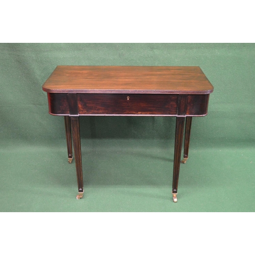 68 - Mahogany D shaped cutlery table the top opening to reveal twelve place setting of Elkington & Co. si... 