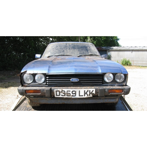 100 - 1986 Ford Capri Injection.  Registration No. D359 LKK.  Chassis No. n/k.  Engine No. n/k.  2792cc pe... 