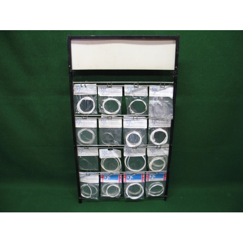 12 - 1970's metal Clarks Cycle Cable shop display with twenty seven packeted cables - 26