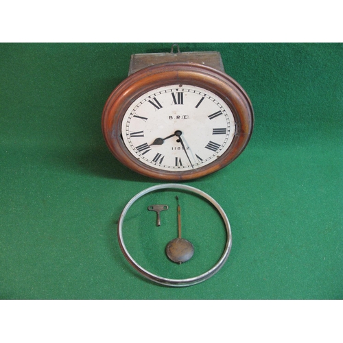 181 - Mahogany cased dial/wall clock with BR(E) 11892 on the 12